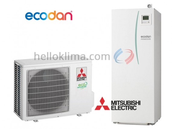 Mitsubishi PUHZ-SW50VHA EHST20D-VM2C Power Inverter levegő-víz hőszivattyú 200L HMV tárolóval