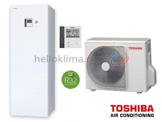 TOSHIBA ESTIA HWT-601F21SM3W-E / HWT-401HW-E All-in-One hőszivattyú 210L HMV tartály